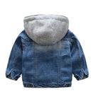 Hooded Zip Up Denim Jacket