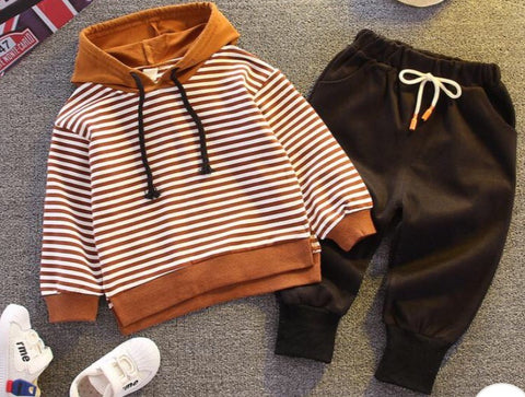 Striped Hoodie and Sweatpants